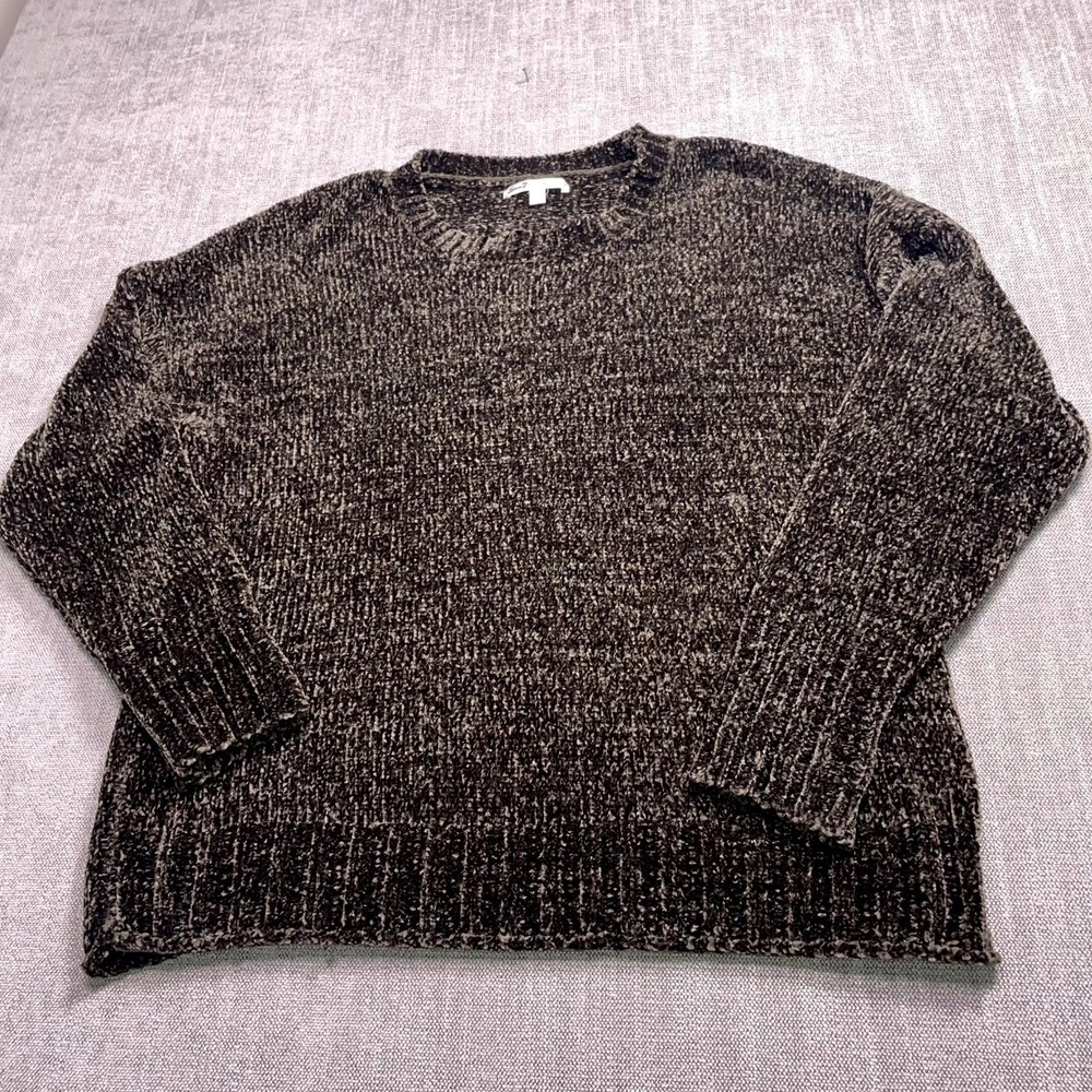 Seven7 Sweater Womens XL Olive Green Crew Neck Tight Knit Winter Wear Pullover